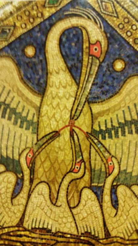 Christus erwirbt mit seinem Blut für uns das ewige Leben; der Pelikan ist das Sinnbild dieser Liebe Christi für uns, die sich selbst verzehrt. Christus erwirbt mit seinem Blut für uns das ewige Leben; der Pelikan ist das Sinnbild dieser Liebe Christi für uns, die sich selbst verzehrt.